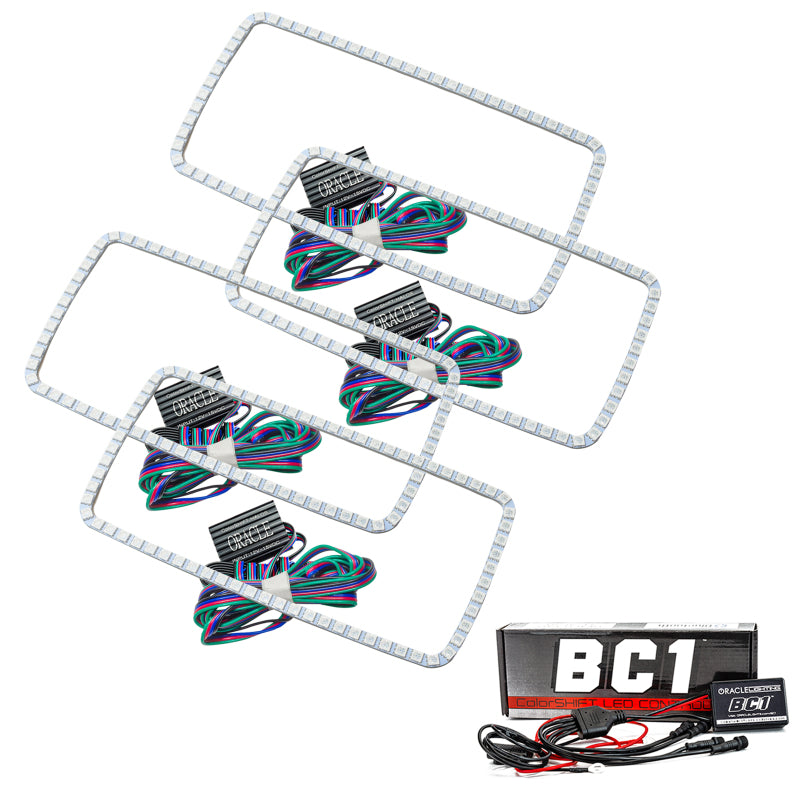 Oracle GMC Sierra 07-13 Halo Kit (New Square Ring Design) - ColorSHIFT w/ BC1 Cntrl SEE WARRANTY - 2629-335
