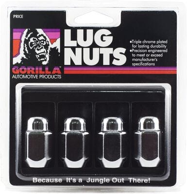 Gorilla Automotive - Acorn Lug 13/16" 1/2 CHR Clam - 000000000000071187
