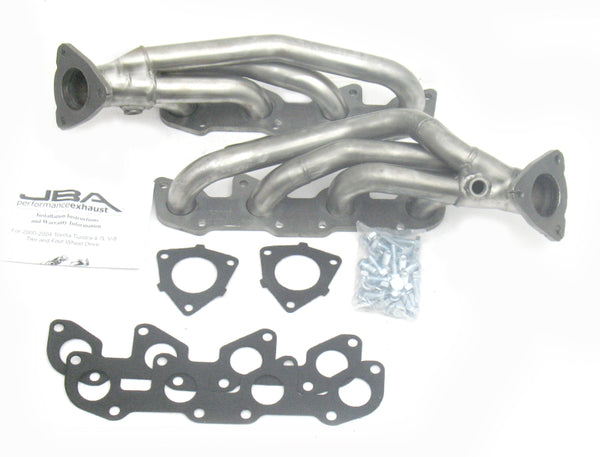 JBA 00-04 Toyota 4.7L V8 1-1/2in Primary Raw 409SS Cat4Ward Header - 2010S for 2000-2004 Toyota Tundra - front view