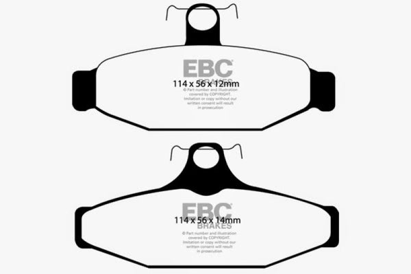 EBC 85-88 Chevrolet Camaro (3rd Gen) 2.8 (Performance Package) Ultimax2 Rear Brake Pads - UD413 for 1985-1997 Chevrolet Camar