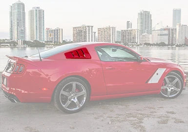 Roush 2010-2014 Ford Mustang Unpainted Quarter Window Louver Kit - 420093