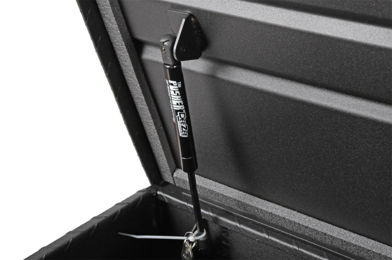 Deezee Universal Tool Box - Red Crossover - Single Lid Black BT Pull Handle (Low/Txt Blk) - DZ10170LTB