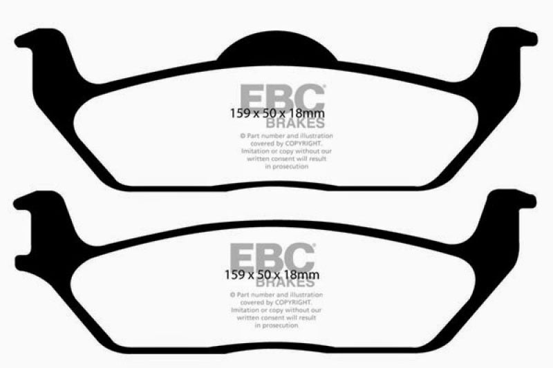 EBC 11 Ford F150 3.5 Twin Turbo (2WD) 6 Lug Extra Duty Rear Brake Pads - ED91697