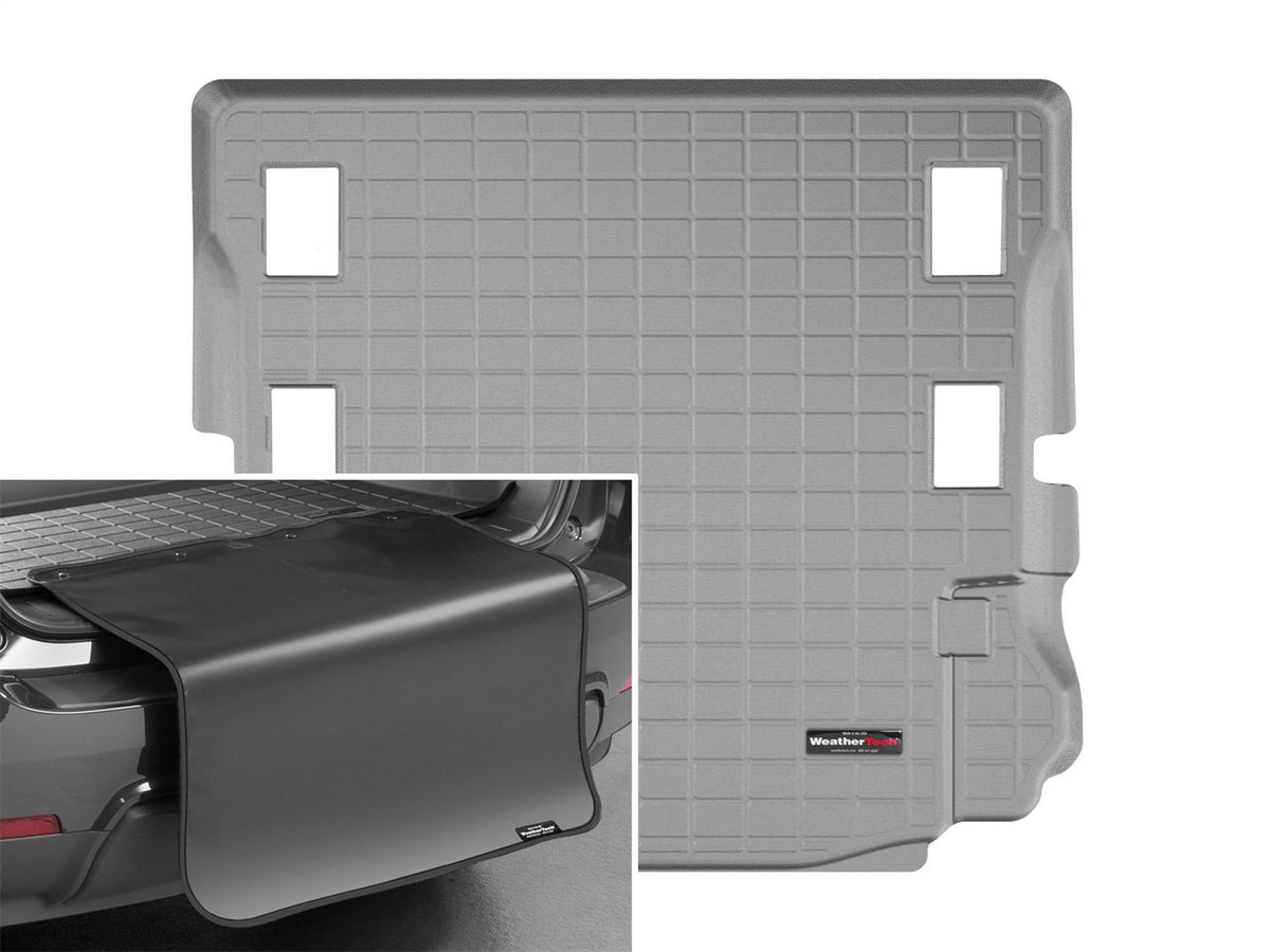 Weathertech - Cargo Liner w/Bumper Protector - Gray Behind 1st Row Seating 07-14 Wrangler - 421057SK