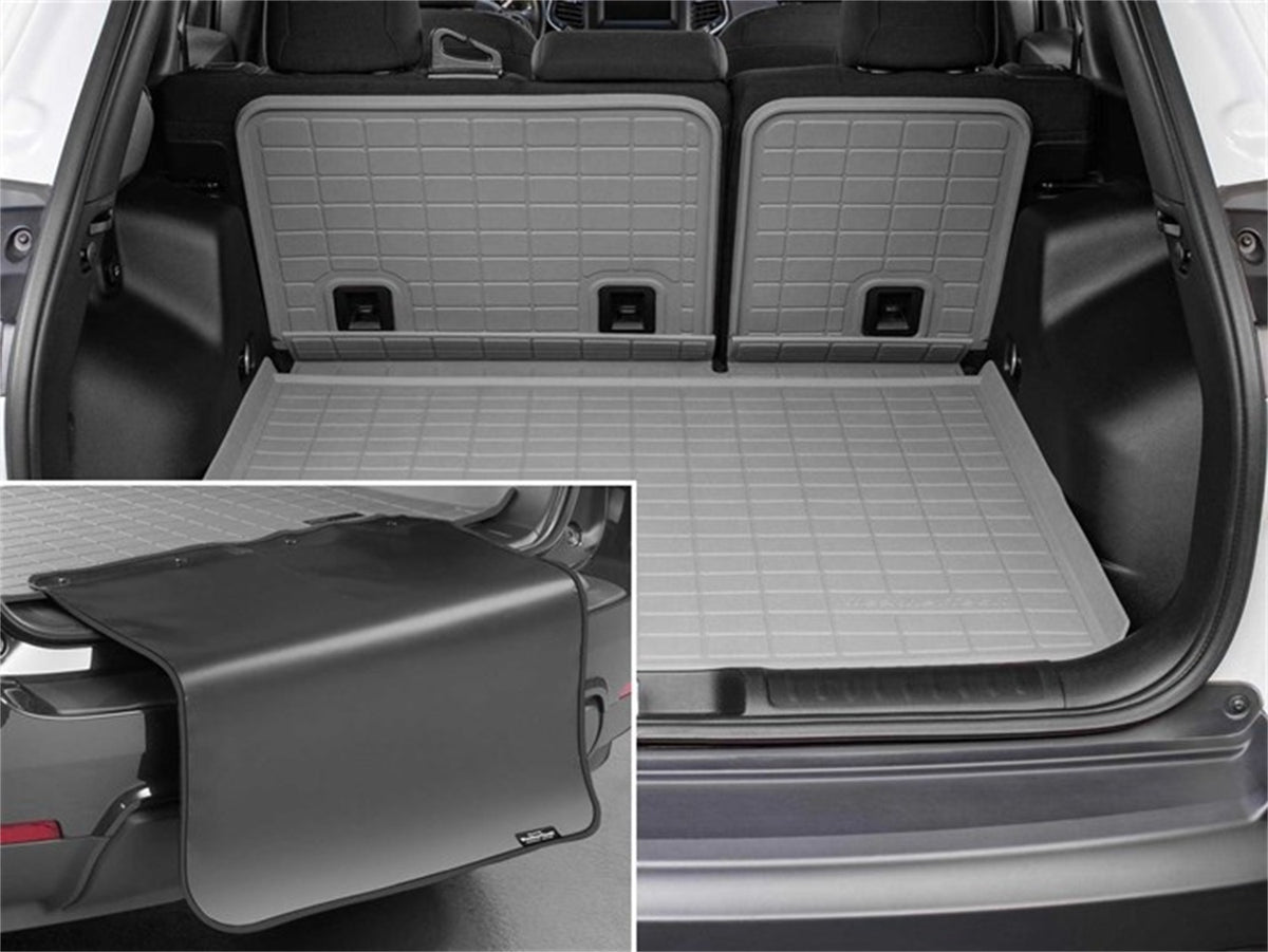 Weathertech - SeatBack Cargo Liner HP w/Bumper Protector - Gray Behind 2nd Row Seating 15-24 Edge - 421506IMSK