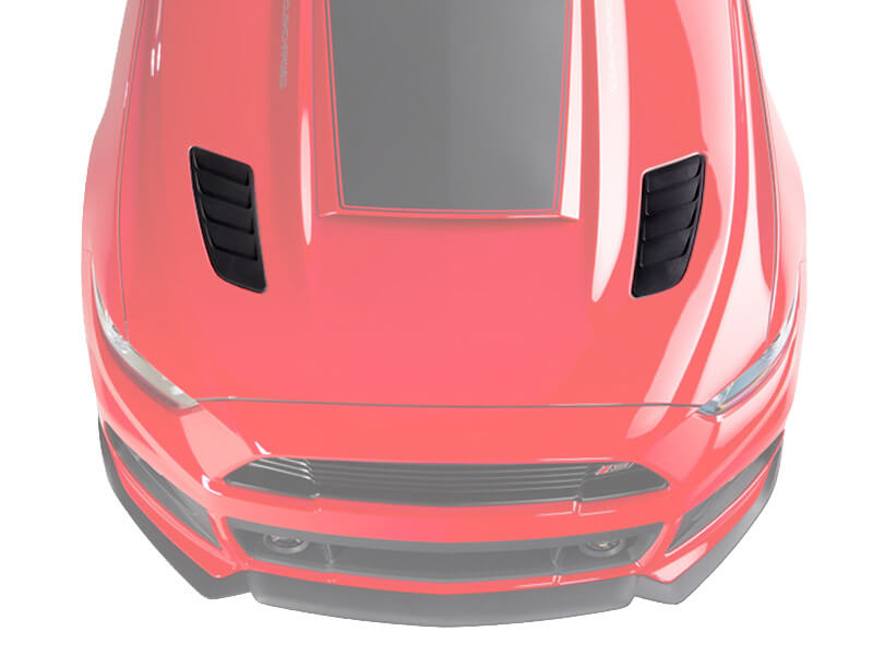 Roush - 2015-2017 Roush Mustang Heat Extractors - Molded Black - 421869