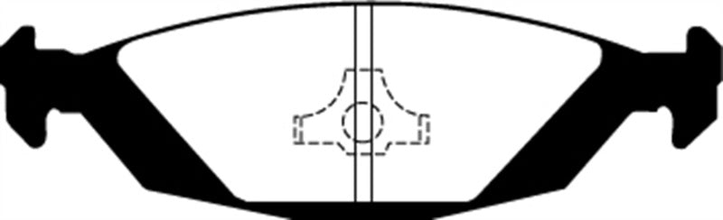 EBC 88-90 Saab 900 2.0 Greenstuff Rear Brake Pads - DP2635 for 1986-1997 Saab 9000 - detail view