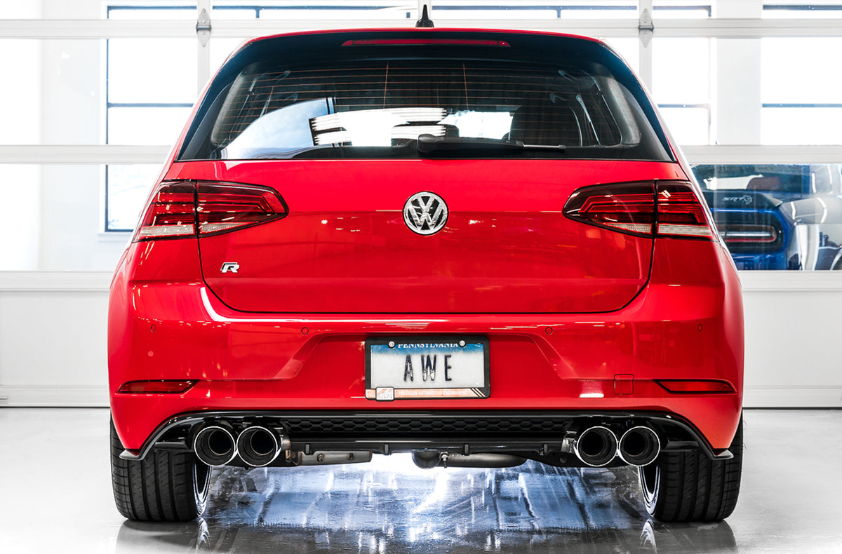 AWE Tuning Volkswagen Golf R MK7.5 SwitchPath Exhaust w/Chrome Silver Tips 102mm - 3025-42066