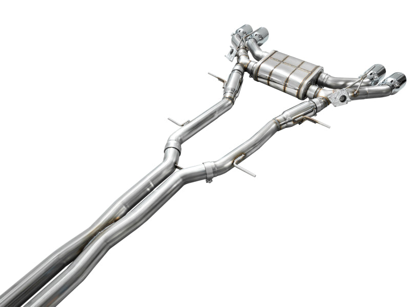 AWE Tuning 2021+ Cadillac CT4-V Blackwing SwitchPath Exhaust - Chrome Silver Tips - 3025-42436
