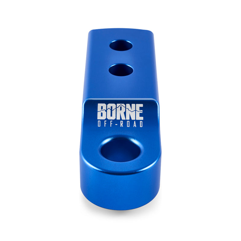 Borne Off-Road CNC Hitch Receiver Shackle 2in Blue - BNHR-2-BL by Borne Off-Road - angle view