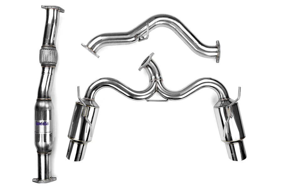 Invidia 08-11 STi Hatch / 11 WRX Hatch Dual N1 Single Layer SS Tipped Cat-back Exhaust - HS08STIGTP