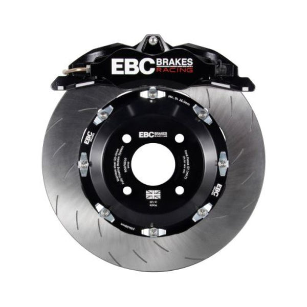EBC Racing 15-17 Ford Fiesta (Mk7) Black Apollo-4 Calipers 300mm Rotors Front Big Brake Kit - BBK007BLK-1 for 2014-2017 Ford 