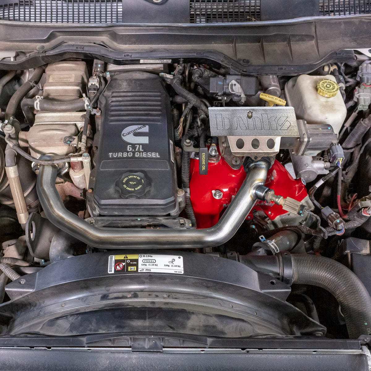 Banks Power 07.5-12 Ram Cab Chassis 6.7L Diesel Monster-Ram Intake System w/Fuel Line - Red - 42806-R
