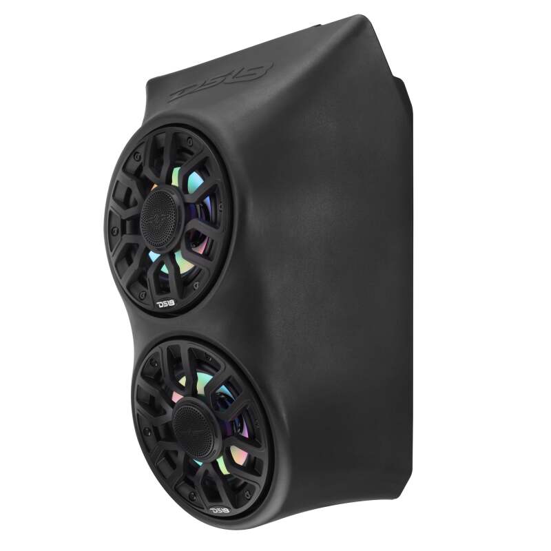 DS18 Water Fall Center Cnsl Loaded Enclosure 2x NXL-IQ6/BK Included 2017+ 2&4 Door IP65 PE Material - CA-X3WFCC66LD - rear view