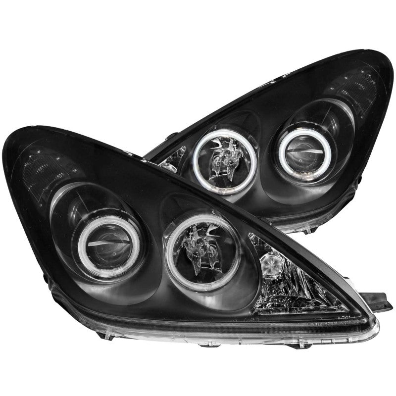 ANZO 2002-2003 Lexus Es300 Projector Headlights w/ Halo Black - 121232