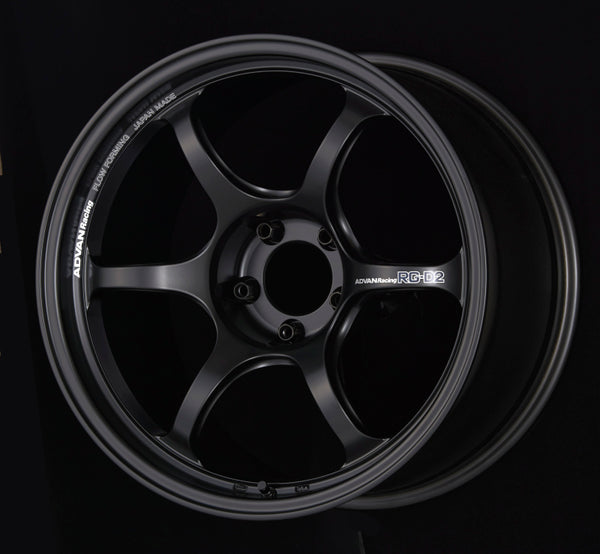 Advan RG-D2 15x8.0 +35 4-100 Semi Gloss Black Wheel - YAT5G35ASB by Advan - front view