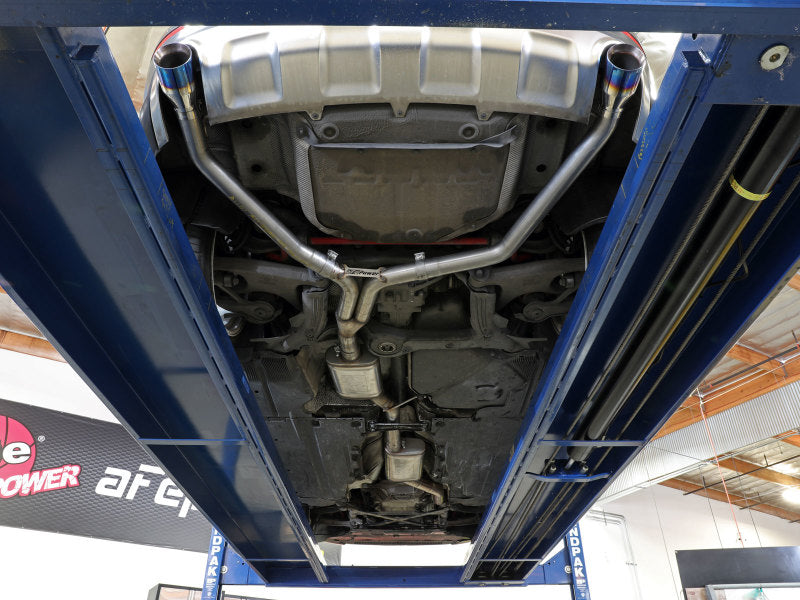 afe MACH Force-Xp 13-16 Audi Allroad L4 SS Cat-Back Exhaust w/ Blue Flame Tips - 49-36438-L