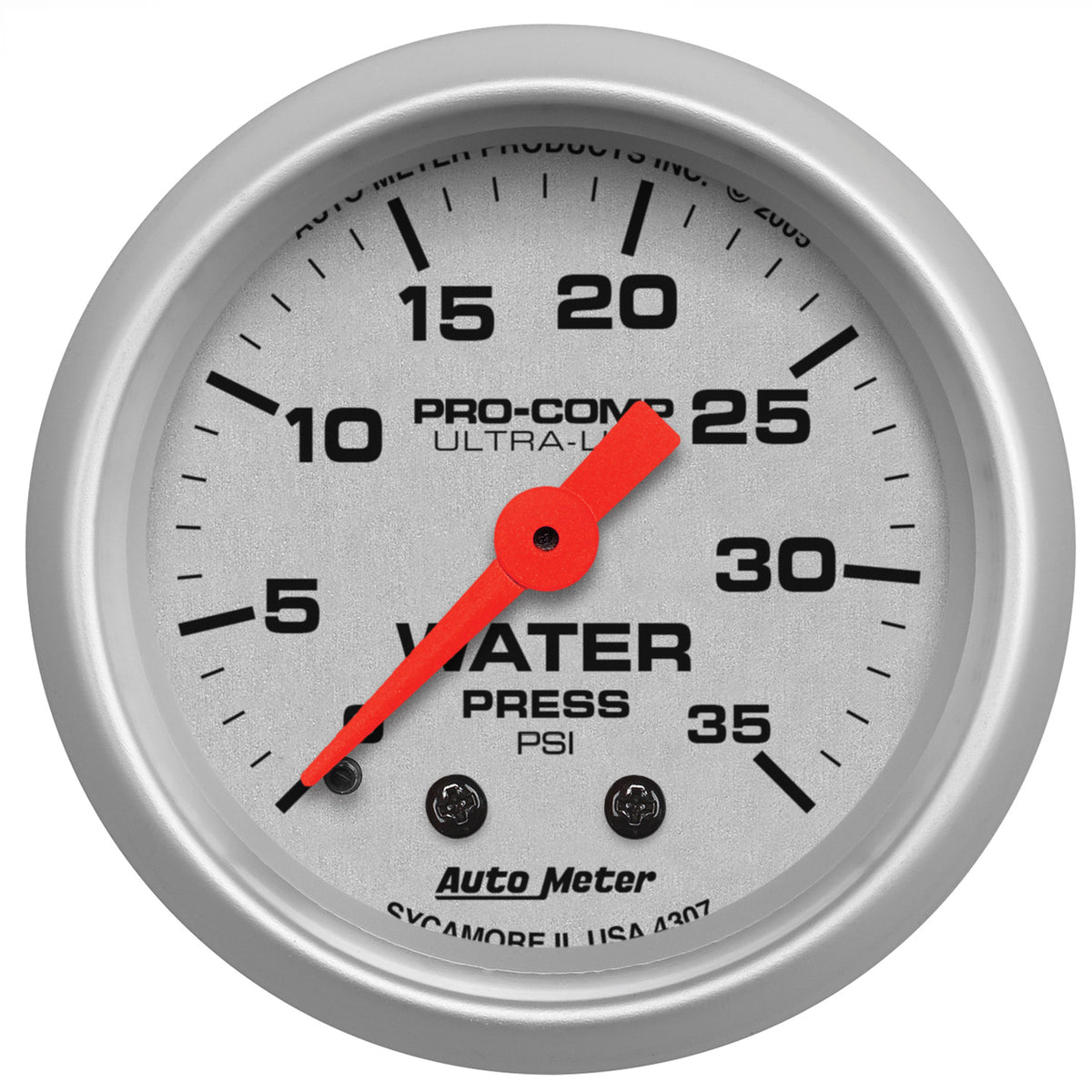 Autometer Ultra-Lite 52mm 35 PSI Mechanical Water Pressure Gauge - 4307