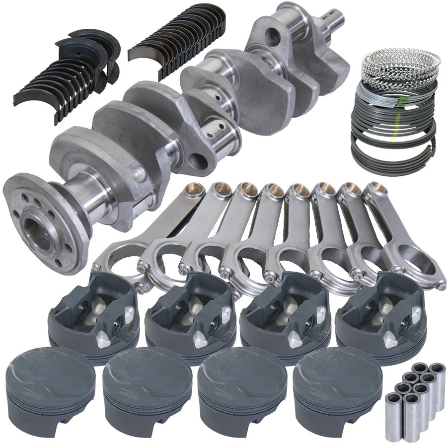 Eagle Chevy 350 3.750in Crank 6.000in H-Beam 6cc Dome 4.060in Pistons Balanced Assembly - B12012060 - front view