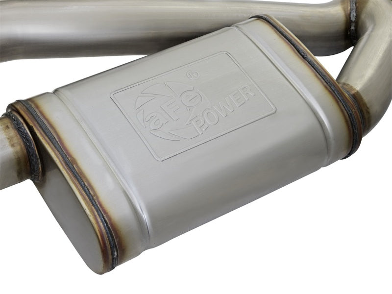 aFe MACHForce XP 3in 304 SS Axle-Back Exhaust Dual Exhaust (NPP) w/ Black Tips 16-17 Camaro SS V8 - 49-34068-B