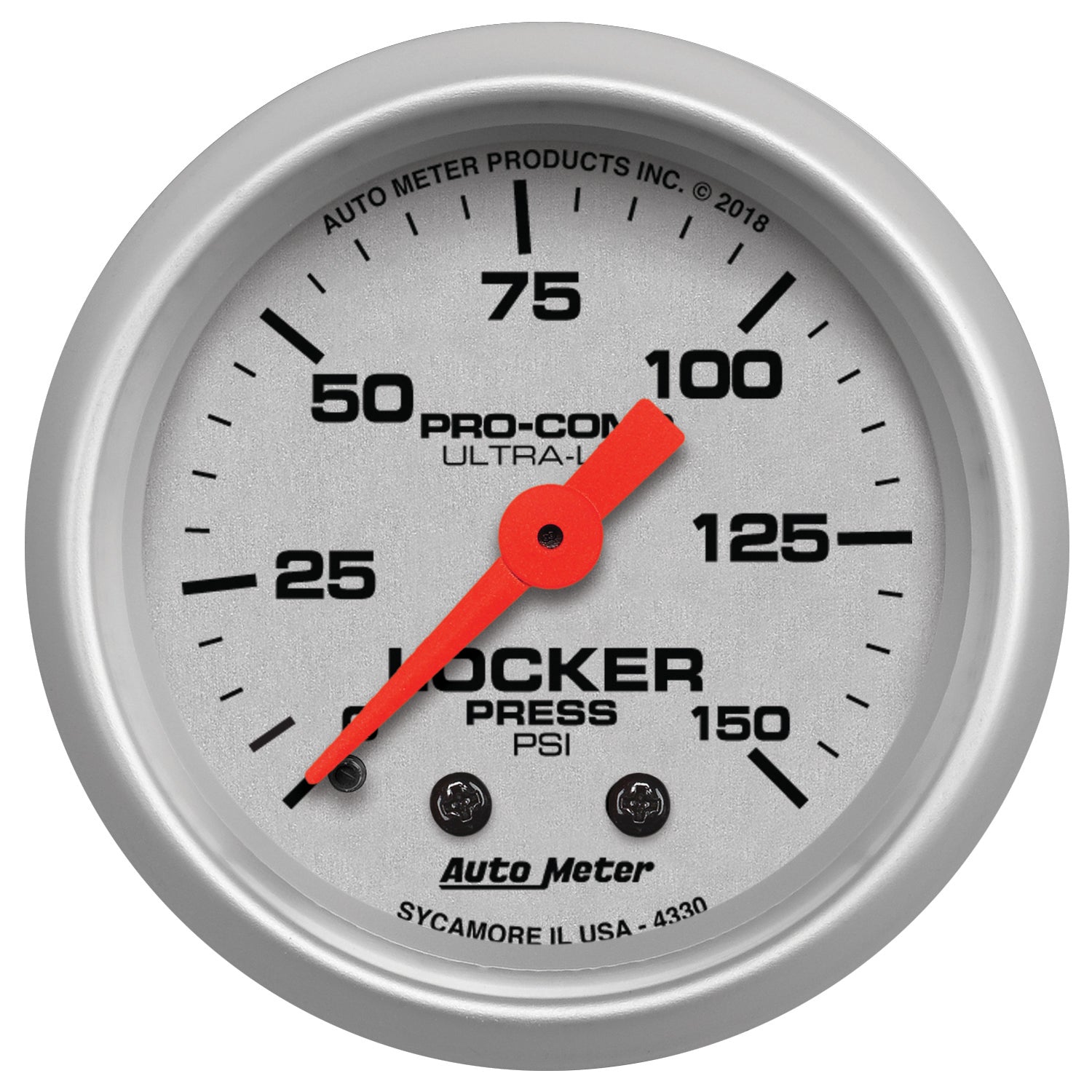Autometer Ultra-Lite 2-1/16in 150 PSI Mechanical Air Locker Gauge - 4330