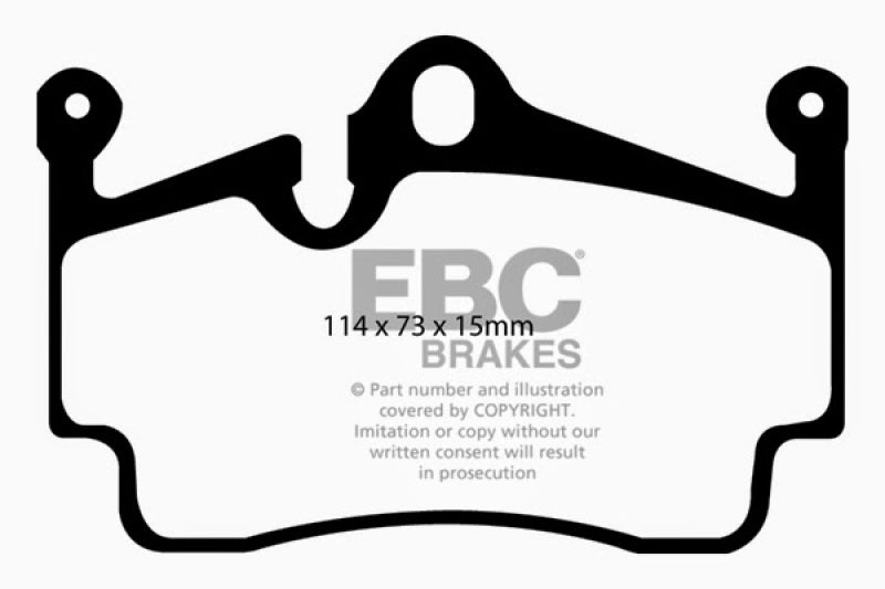 EBC 04-08 Porsche Boxster (Cast Iron Rotors only) 2.7 Redstuff Rear Brake Pads - DP31920C for 2004-2016 Porsche Boxster - fro