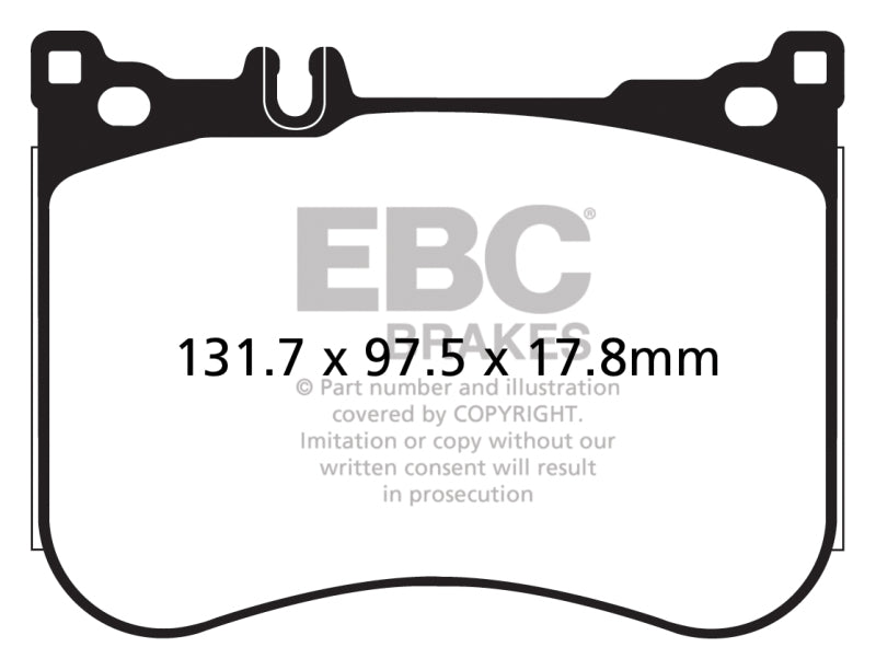EBC 14+ Mercedes-Benz S550 4.7 Twin Turbo AMG Sport Pkg Yellowstuff Front Brake Pads - DP42178R
