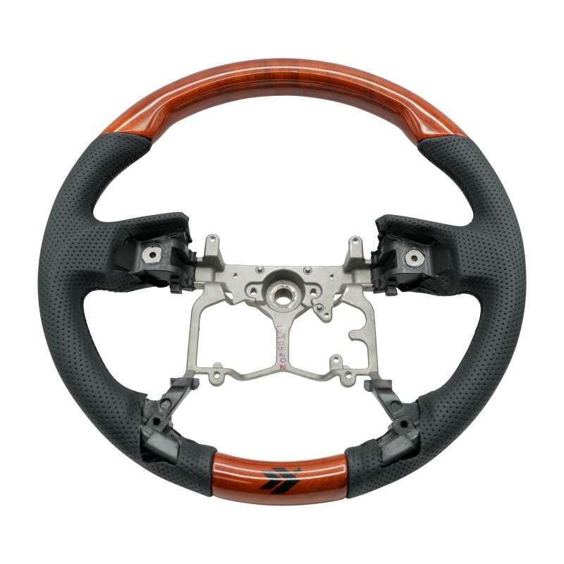 NRG 12-23 Toyota Tacoma OEM Plus Steering Wheel - Koa Wood Finish - RST-TA3-K - front view