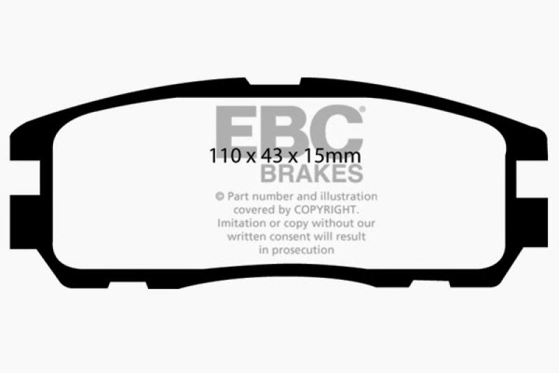 EBC 96-98 Acura SLX 3.2 Greenstuff Rear Brake Pads - DP6974