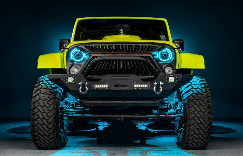 ORACLE Lighting 0718 Jeep Wrangler JK Oculus 7in ColorSHIFT BiLED Projector Headlights SEE WARRANTY - 5876-333