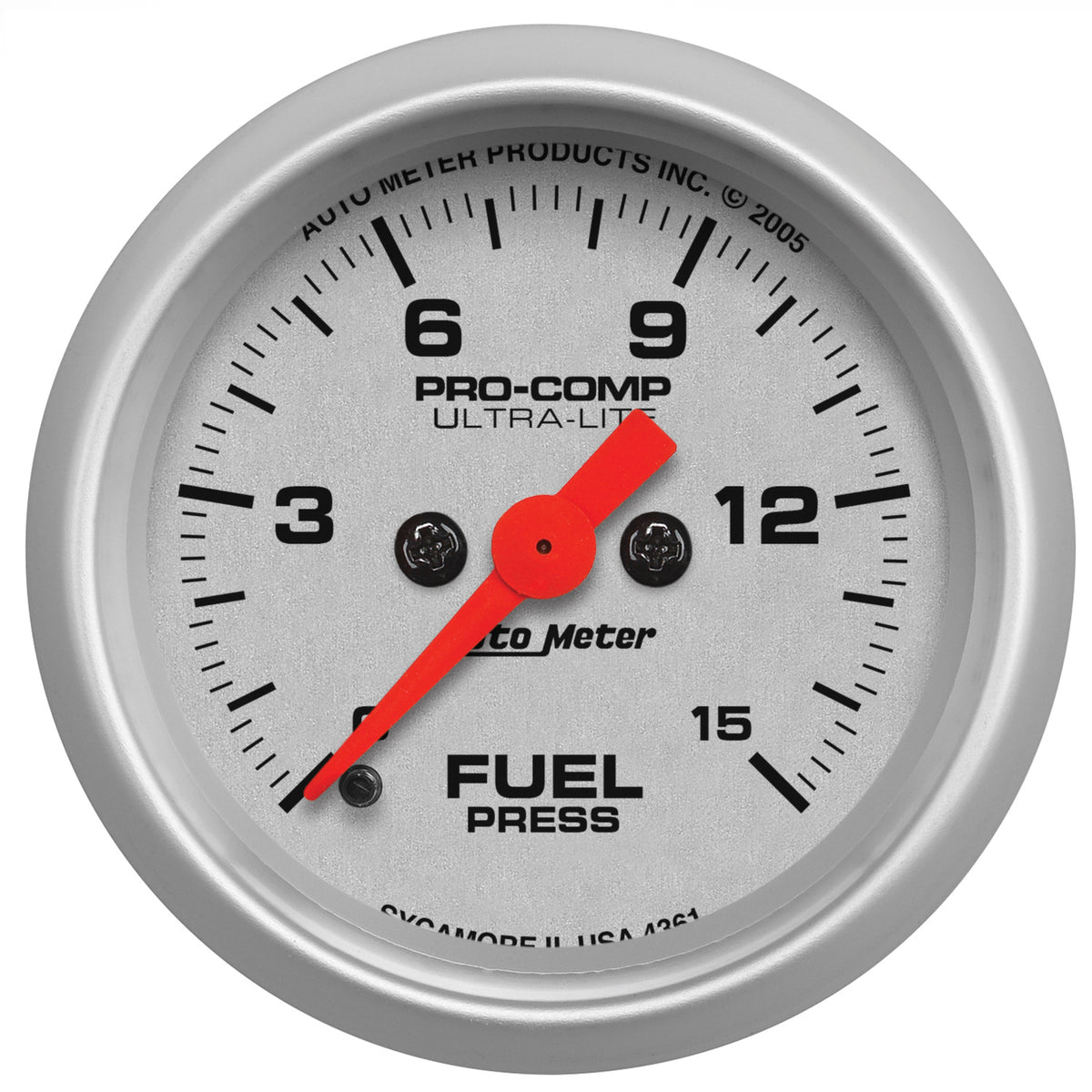 Autometer Ultra-Lite 2-1/16in 15psi Fuel Pressure Gauge - Digital Stepper Motor - 4361