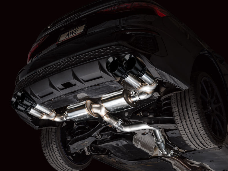 AWE 22-24 Audi 8Y S3 Touring Edition Exhaust - Diamond Black Tips - 3015-43897