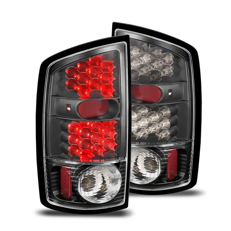 Raxiom 02-05 Dodge RAM 1500 LED Tail Lights- Black Housing- Clear Lens - R110151 - front view