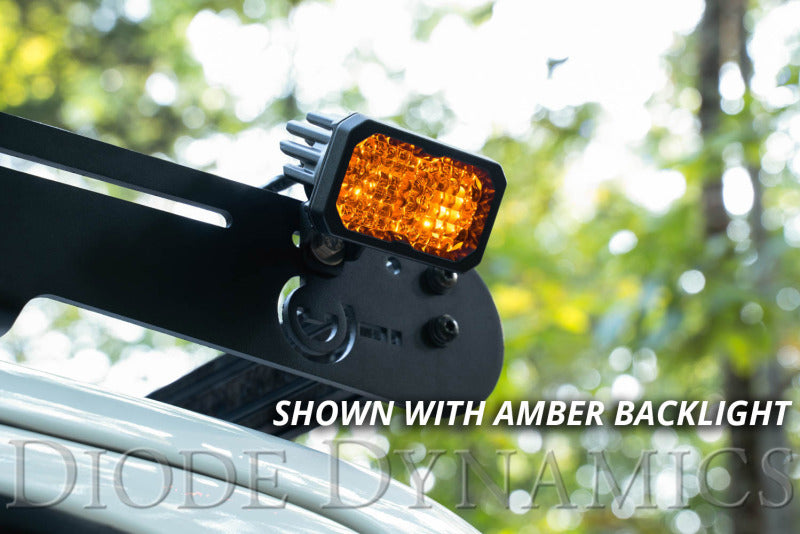 Diode Dynamics Stage Series 2 In LED Pod Sport - Yellow Flood Standard ABL (Pair) - DD6396P by Diode Dynamics - close-up