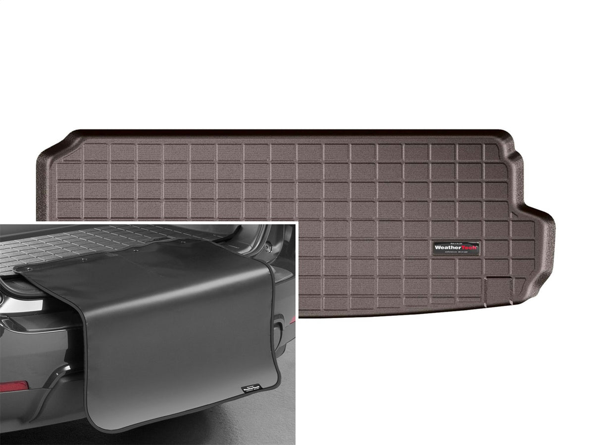 Weathertech - Cargo Liner w/Bumper Protector - Cocoa Behind 3rd Row Seating 17-26 Q7 / 20-26 SQ7 - 43888SK