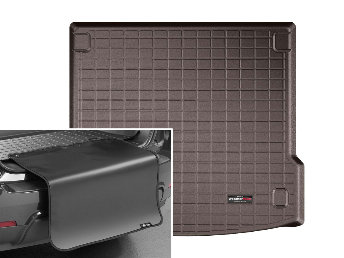 Weathertech - Cargo Liner w/Bumper Protector - Cocoa Behind 2nd Row Seating 17-20 F Pace / 18-20 Rover Range Rover Velar