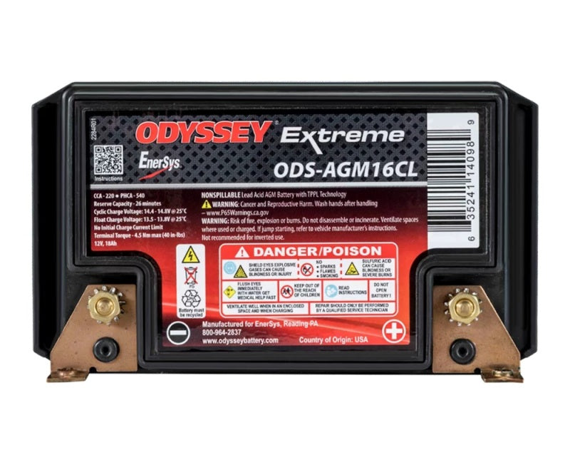 Odyssey Battery Powersport Extreme AGM Battery (PC625) - ODS-AGM16CL