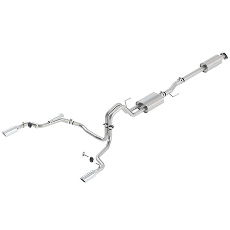 Ford Racing 15-18 F-150 5.0L Cat-Back Sport Exhaust System - Rear Exit Chrome Tips - M-5200-F1550DSCA