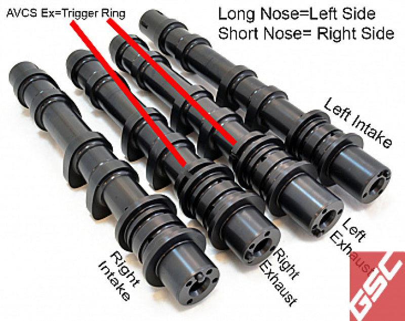 GSC P-D 08+ STi S3 Cam 282/282 Billet - Left Exhaust Only - 7026S3LEX