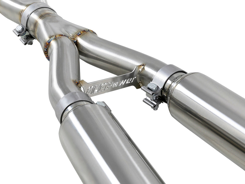 aFe POWER Takeda 2.5in 304 SS CB Exhaust w/ Black Tips 17-19 Infiniti Q60 V6-3.0L (tt) - 49-36134NM-B