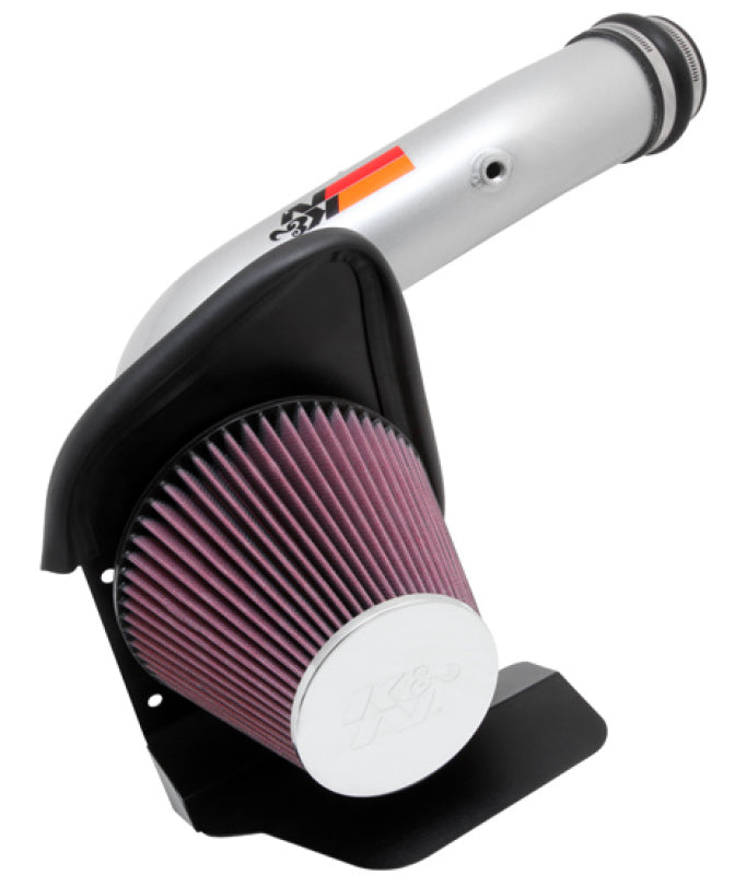 K&N 10-11 Ford Taurus 3.5L V6 Silver Typhoon Cold Air Intake - 69-3528TS for 2010-2012 Ford Taurus - angle view