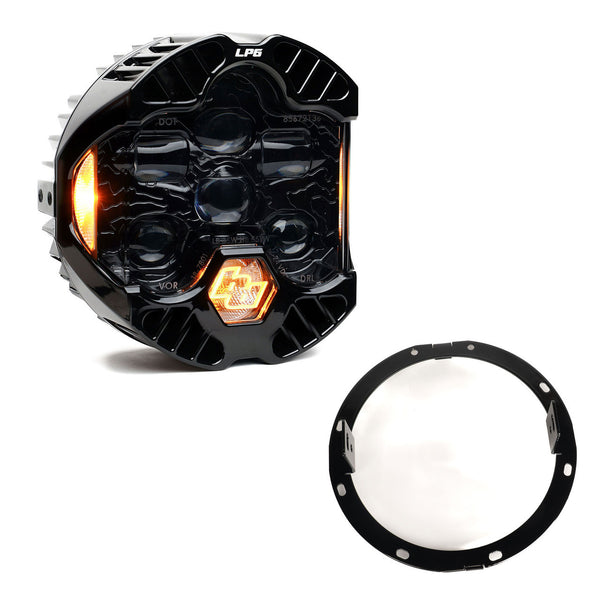 Baja Designs 14-23 Harley-Davidson Street Glide (Single Light) DOT LP6 LED DRL Headlight Kit - Amber - 448115