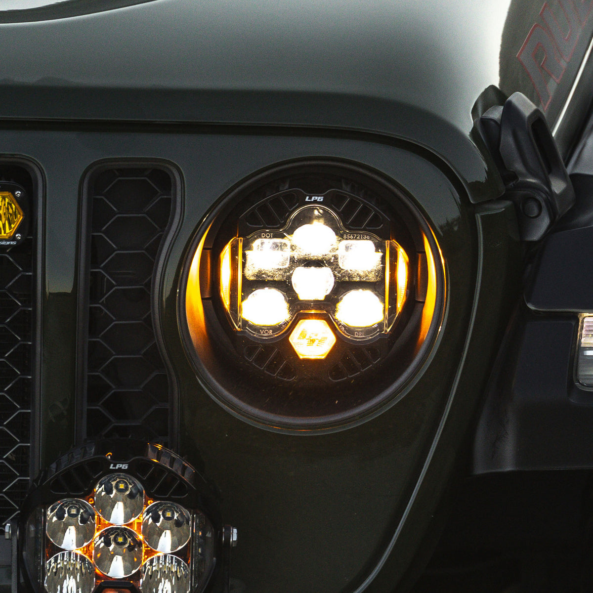 Baja Designs JL/JT DOT LP6 Headlight Kit Amber DRL - View 2