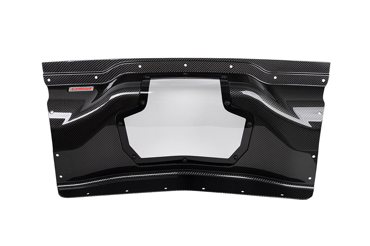 Corsa 2020+ Chevrolet Corvette C8/Z06 Carbon Fiber Air Intake Trunk Panel with Polycarbonate - 44009
