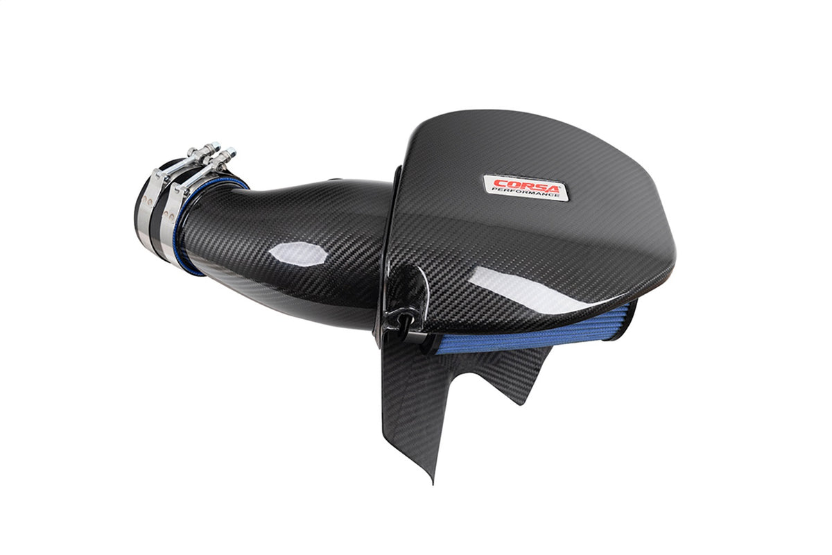 Corsa 21-23 Dodge Challenger/Charger 6.4L V8 Carbon Fiber Open Element Air Intake - Oiled - 44016