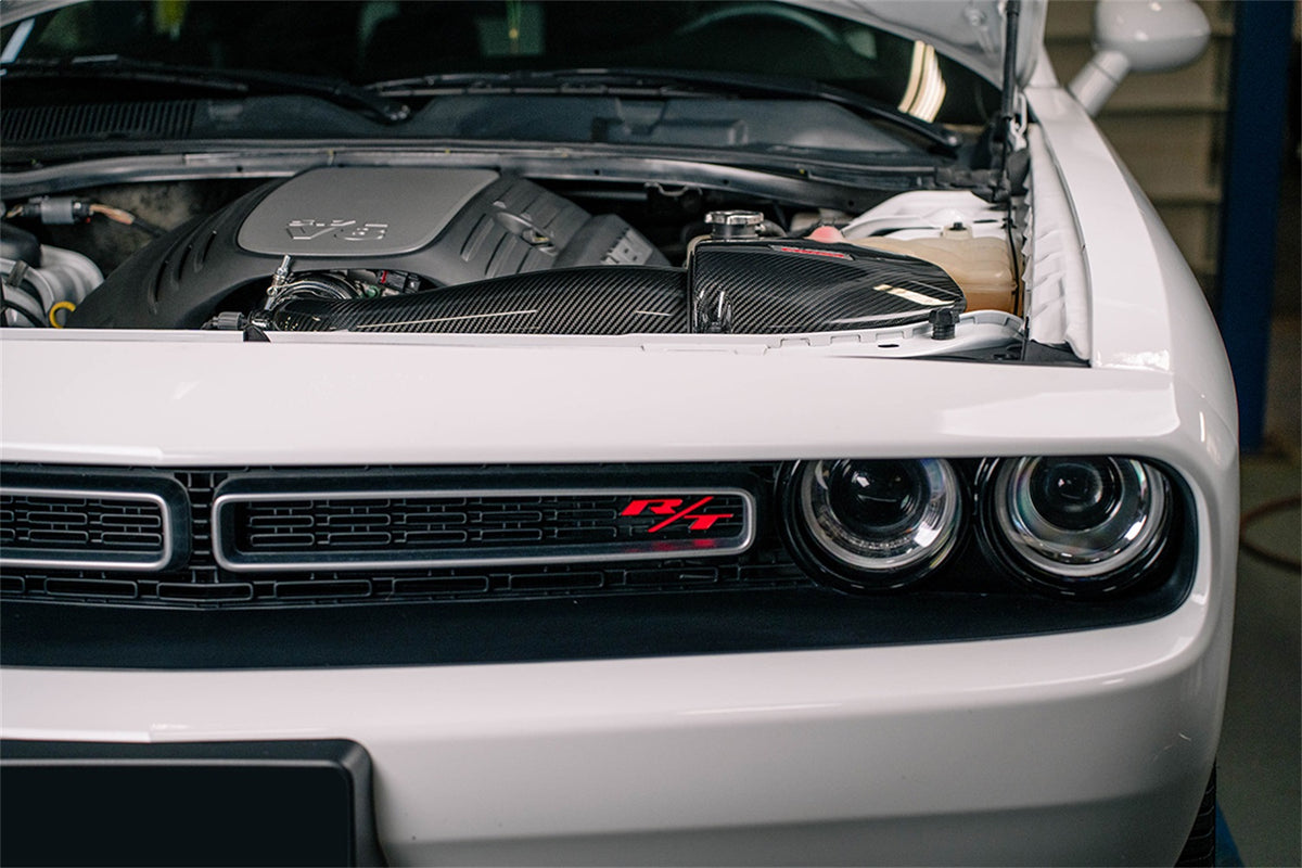Corsa 11-23 Dodge Challenger/Charger 5.7L V8 Carbon Fiber Open Element Air Intake - Dry - 44017D