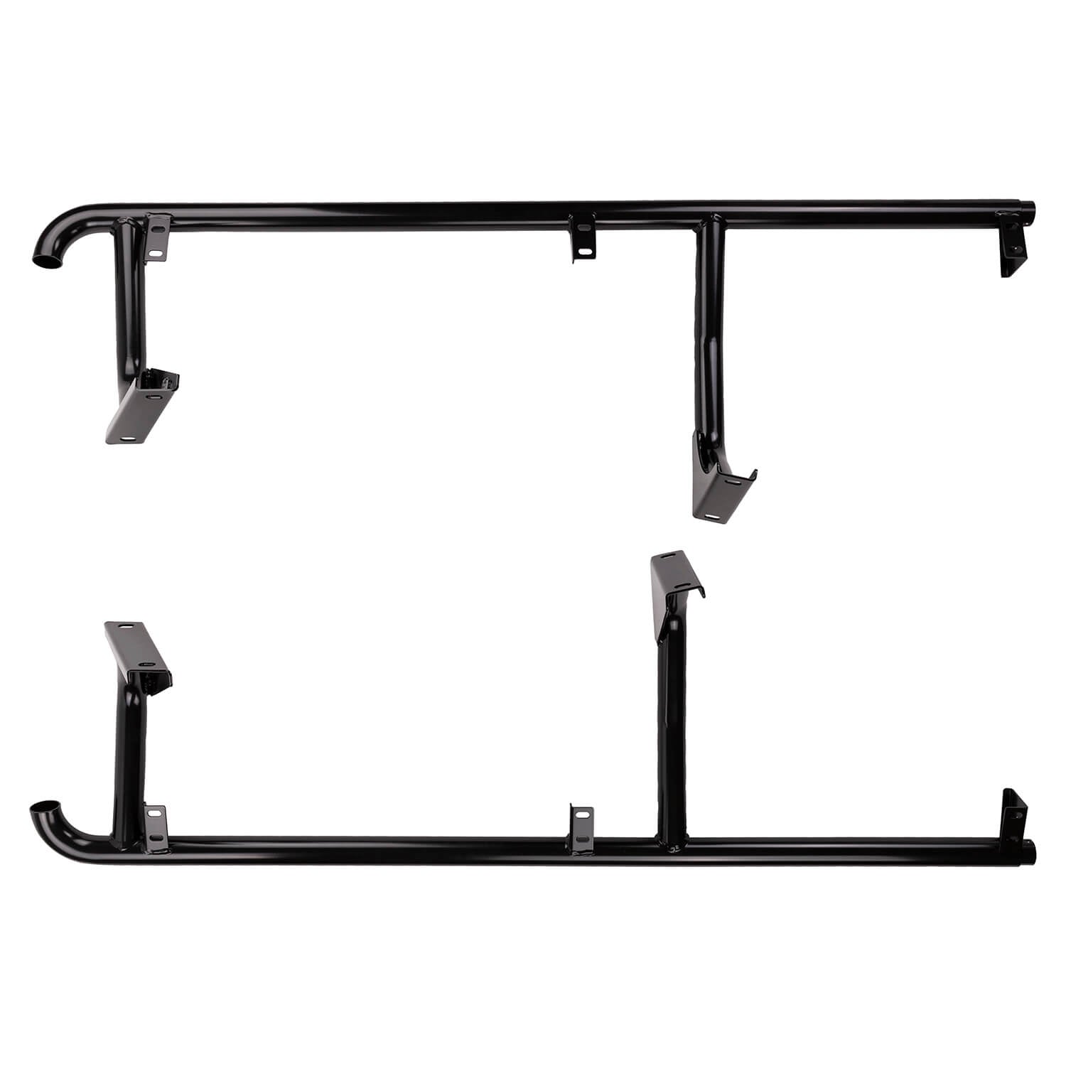 ARB Deluxe Side Rail & Step 80Ser No Flr - 4411030 for 1990-1997 Toyota Land Cruiser - front view