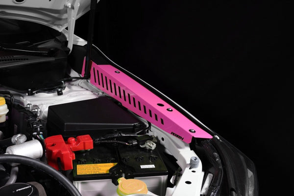 Perrin 22-23 Subaru WRX Fender Shroud Set - Hyper Pink - PSP-ENG-551HP by Perrin Performance - front view