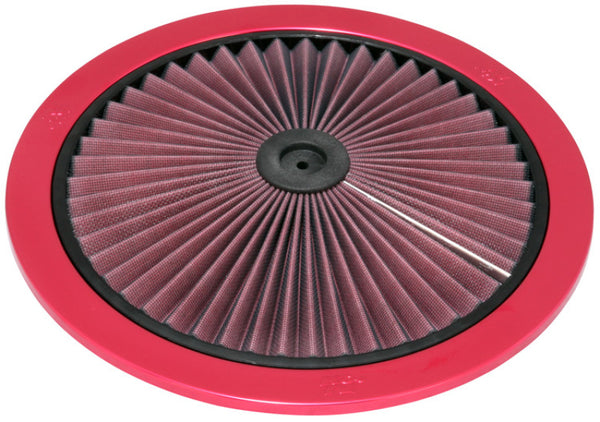K&N X-Stream Top Filter X-Stream 14in OD - Red - 66-1401XR by K&N Engineering - front view