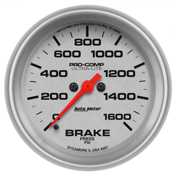 AutoMeter Gauge Brake Press 2-5/8in. 1600PSI Digital Stepper Motor Ultra-Lite - 4467